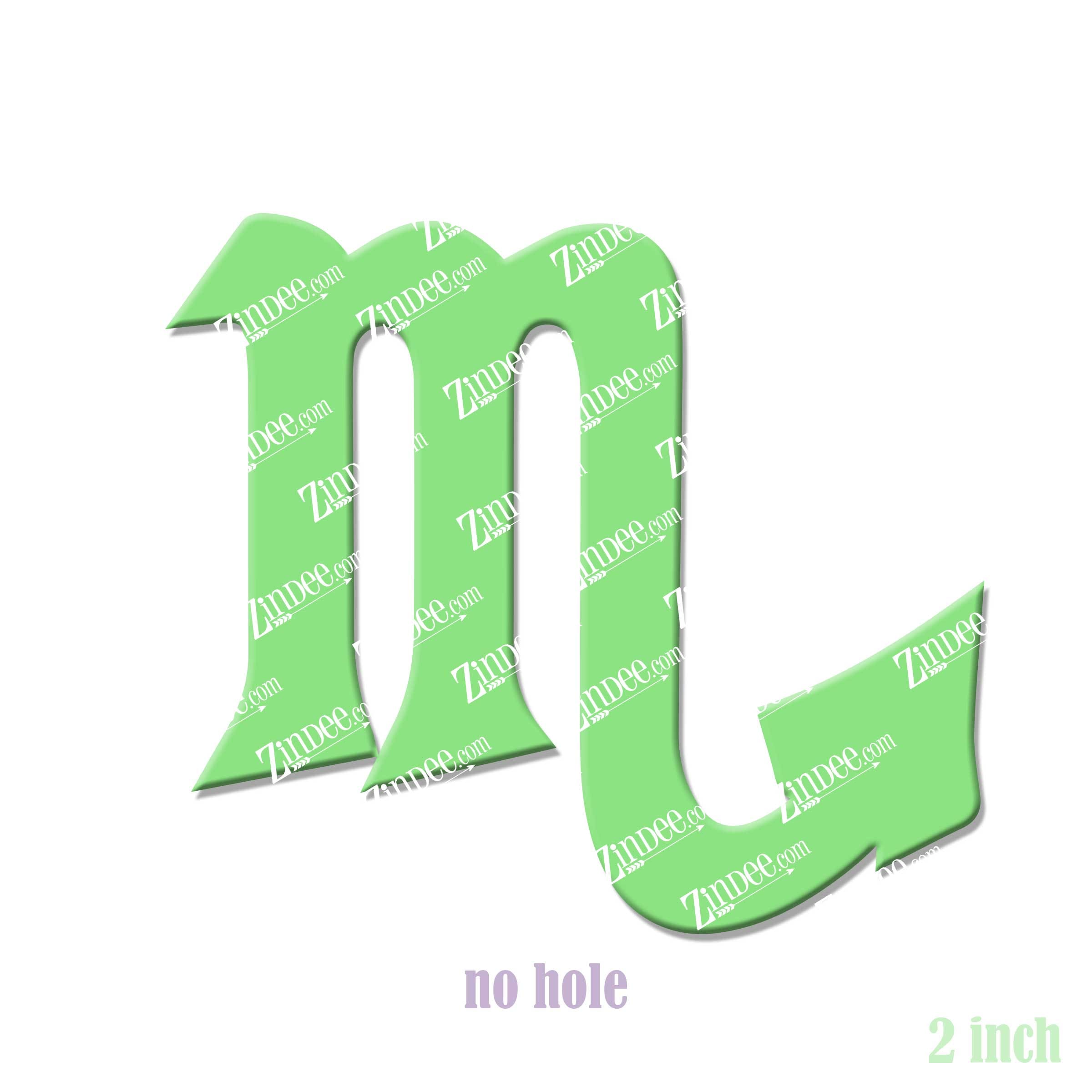 Scorpio (zodiac) acrylic blank (2 inch) NO HOLE