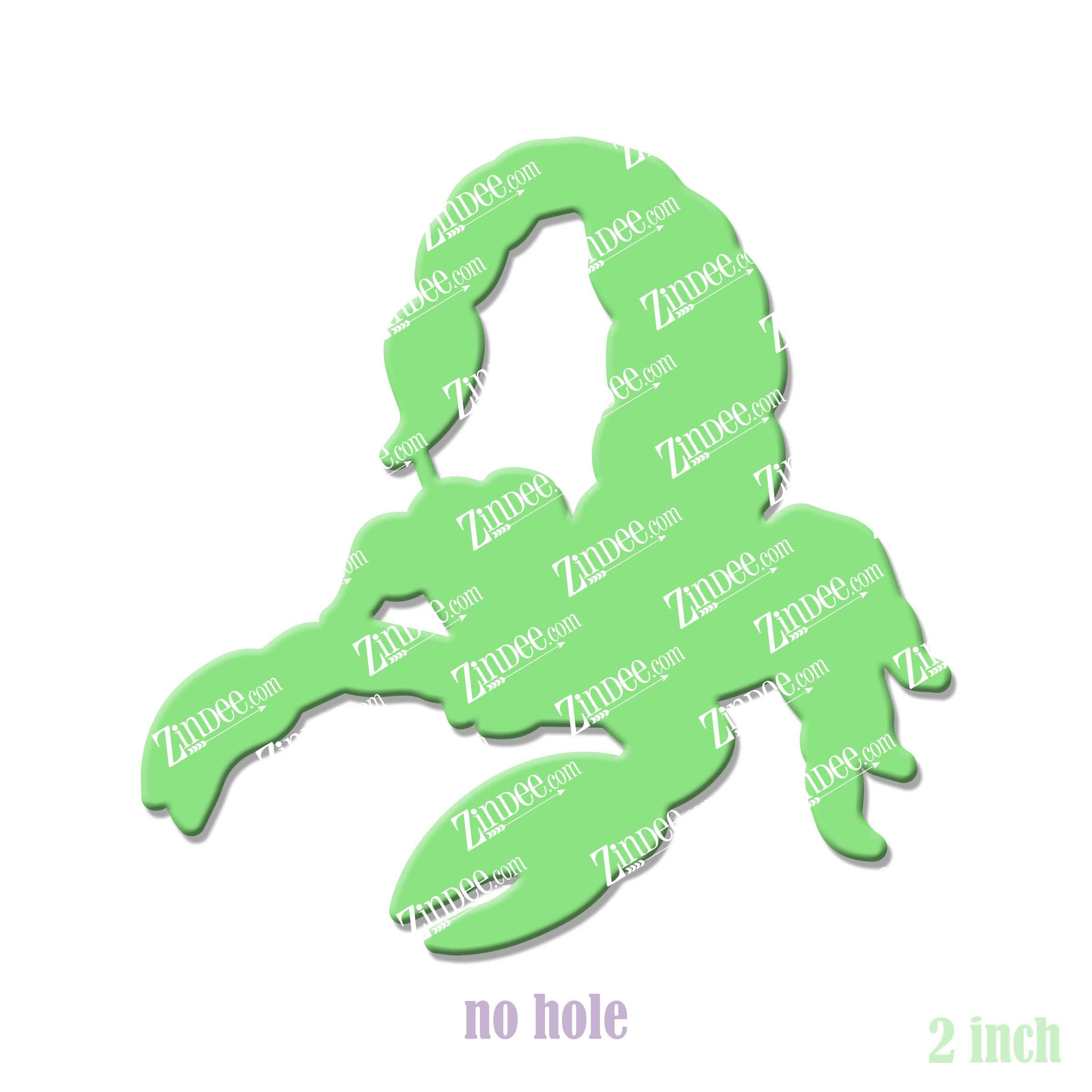 Scorpion acrylic blank (2 inch) NO HOLE (5 piece minimum)