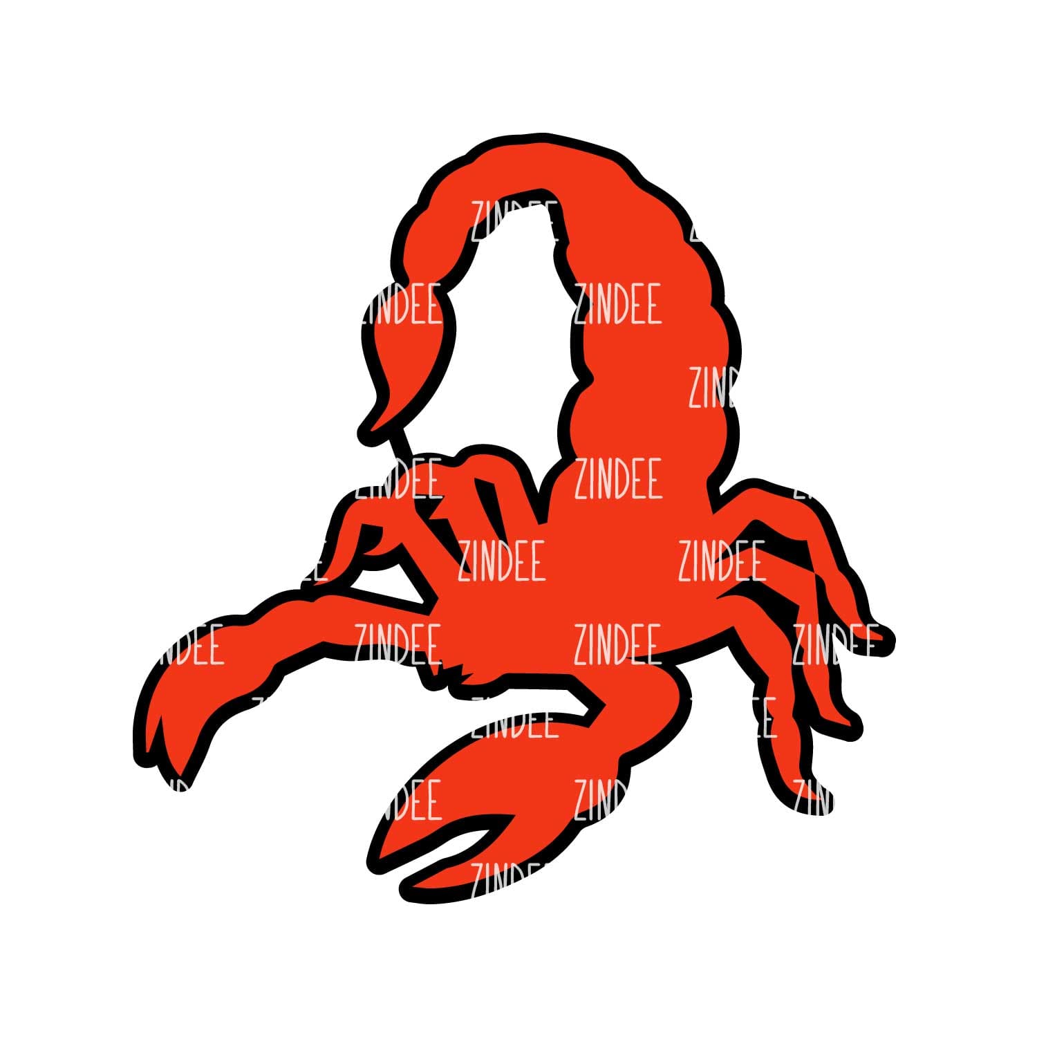 Alternative view of Scorpion acrylic blank (2 inch) NO HOLE (5 piece minimum)