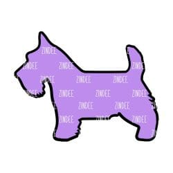 Alternative view of Scottie Dog acrylic blank (3 inch)