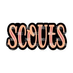 Alternative view of Scouts Girlie acrylic blank (2 inch) NO HOLE (5 piece minimum)