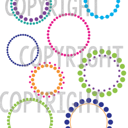 Polka Dot Circle Frame Cut File