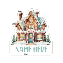 Gingerbread House PRINTED acrylic 4 inch