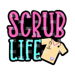 Scrub Life – Acrylic Badge Reel Blank (2") No Hole | Optional Sticker or UV DTF