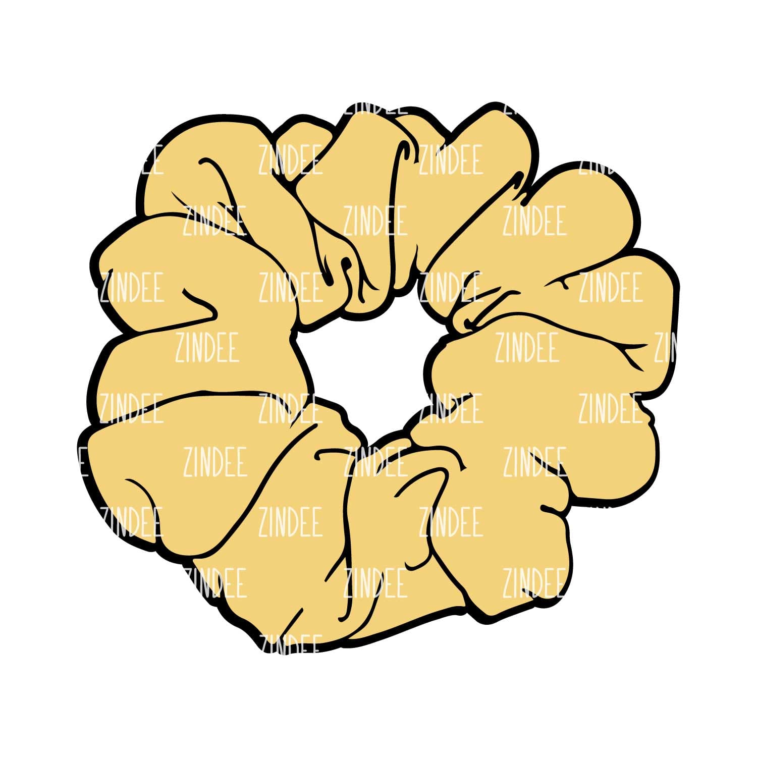 Scrunchie Acrylic Blank- Sticker- UV DTF (3 inch)