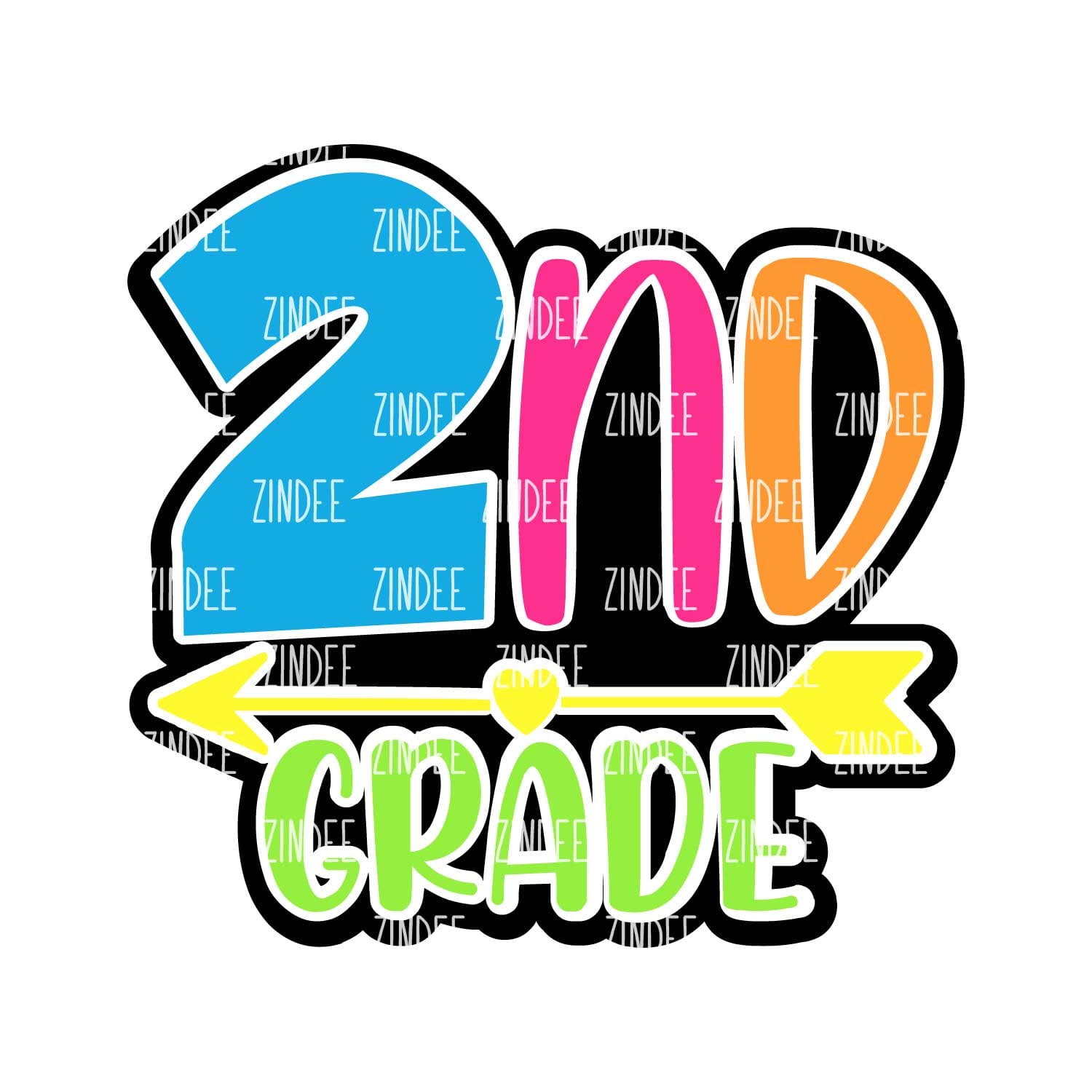 Second Grade Acrylic Blank- Sticker- UV DTF (2 inch) NO HOLE