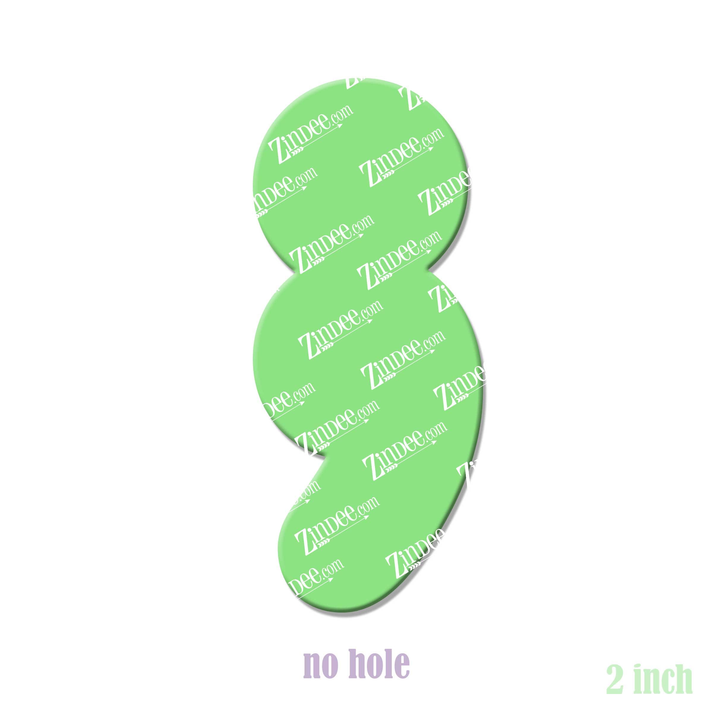 Semicolon Acrylic Blank- Sticker- UV DTF (2 inch) NO HOLE - Image 2