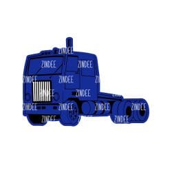 Alternative view of Semi-Truck acrylic blank (3 inch)