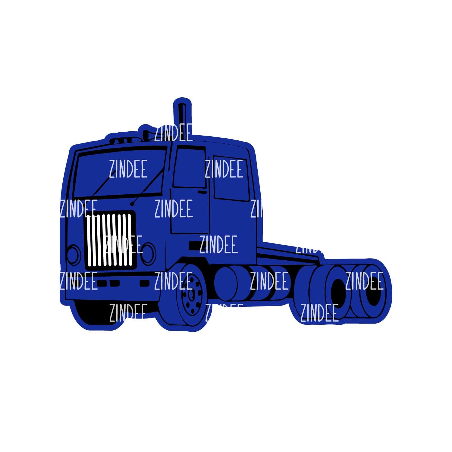 Alternative view of Semi-Truck acrylic blank (3 inch)