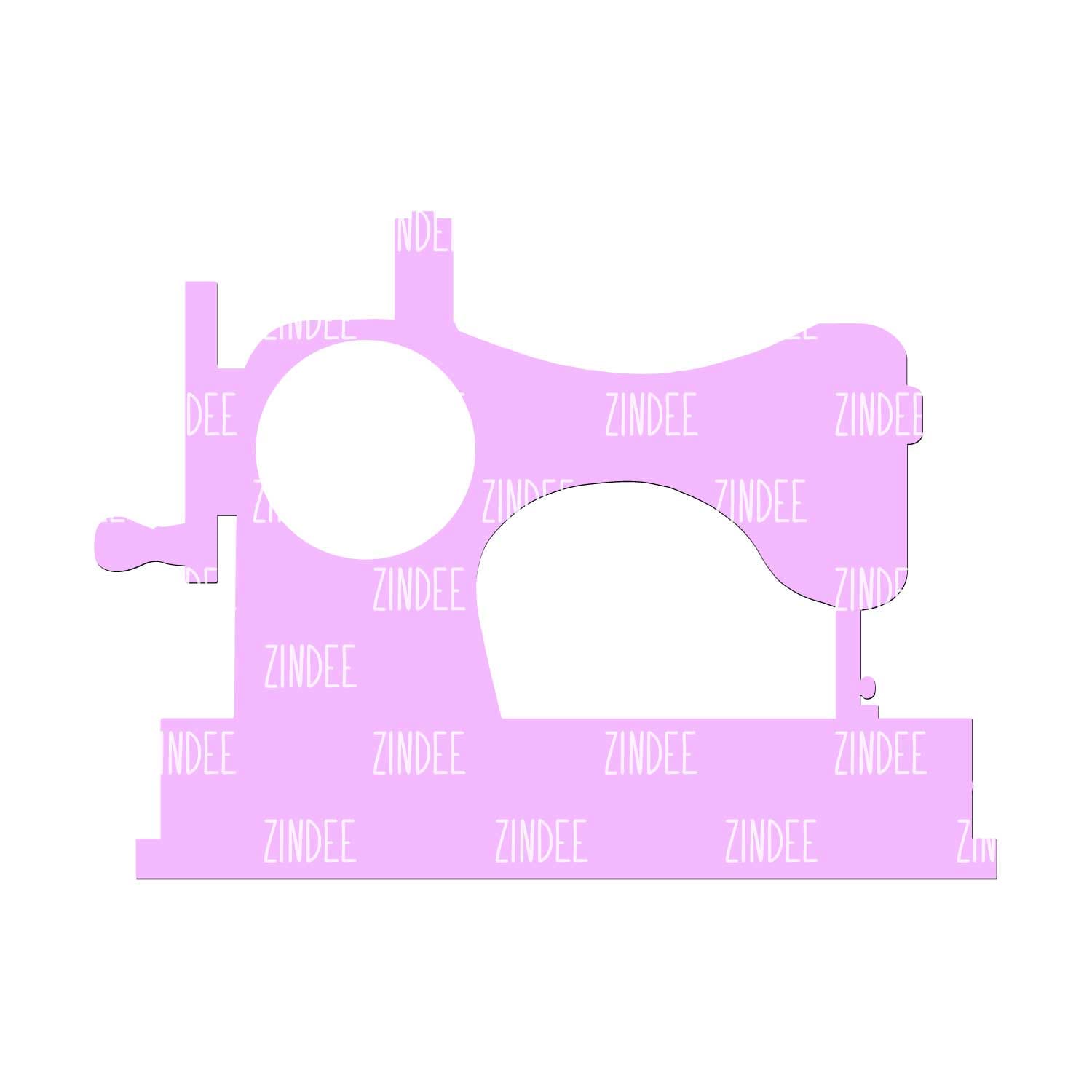 Alternative view of Sewing Machine acrylic blank (2 inch) NO HOLE