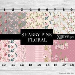 Shabby Pink Floral (vinyl)