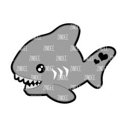 Shark Baby – Acrylic Badge Reel Blank (2") No Hole | Optional Sticker or UV DTF