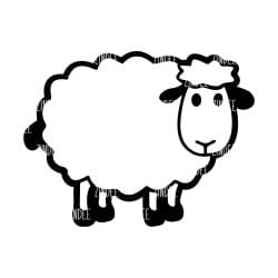 Sheep – Acrylic Badge Reel Blank (2") No Hole | Optional Sticker or UV DTF