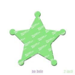 Alternative view of Sheriff Star – Acrylic Badge Reel Blank (2") No Hole | Optional Sticker or UV DTF