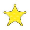 Sheriff Star Acrylic Blank- Sticker- UV DTF (1.5 inch)