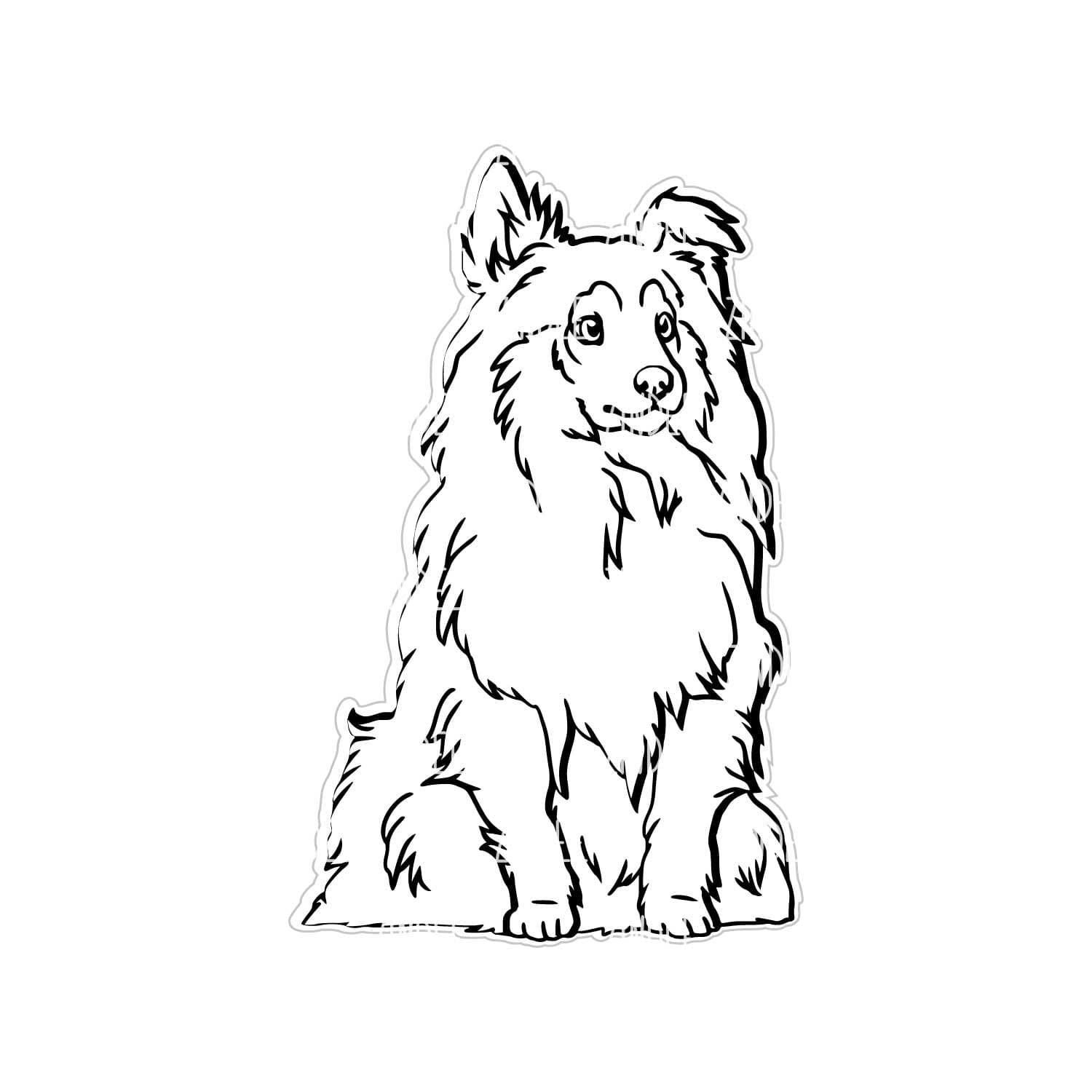 Alternative view of Shetland Sheepdog acrylic blank (3 inch)