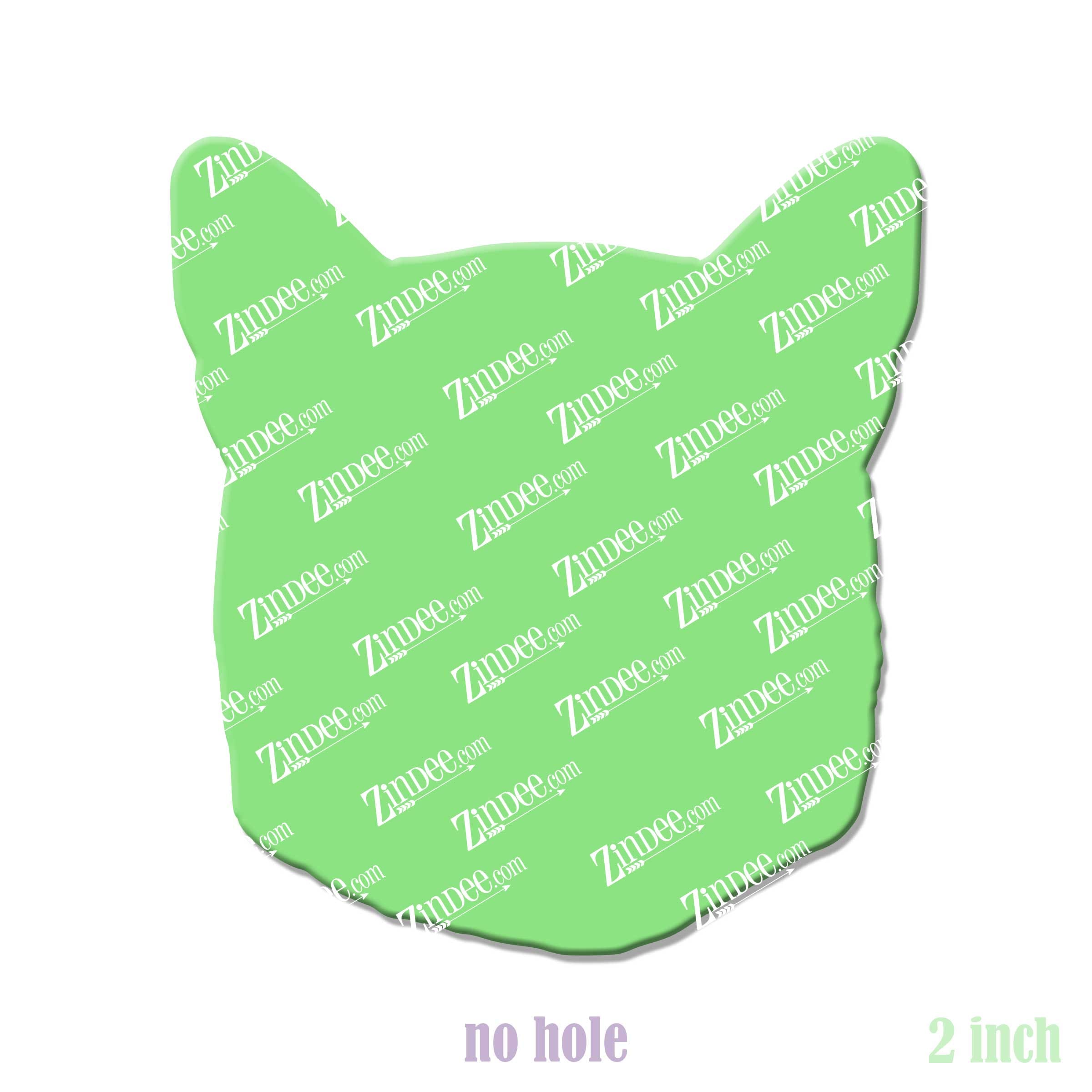 Shiba Inu Head acrylic blank (2 inch) NO HOLE (5 piece minimum)