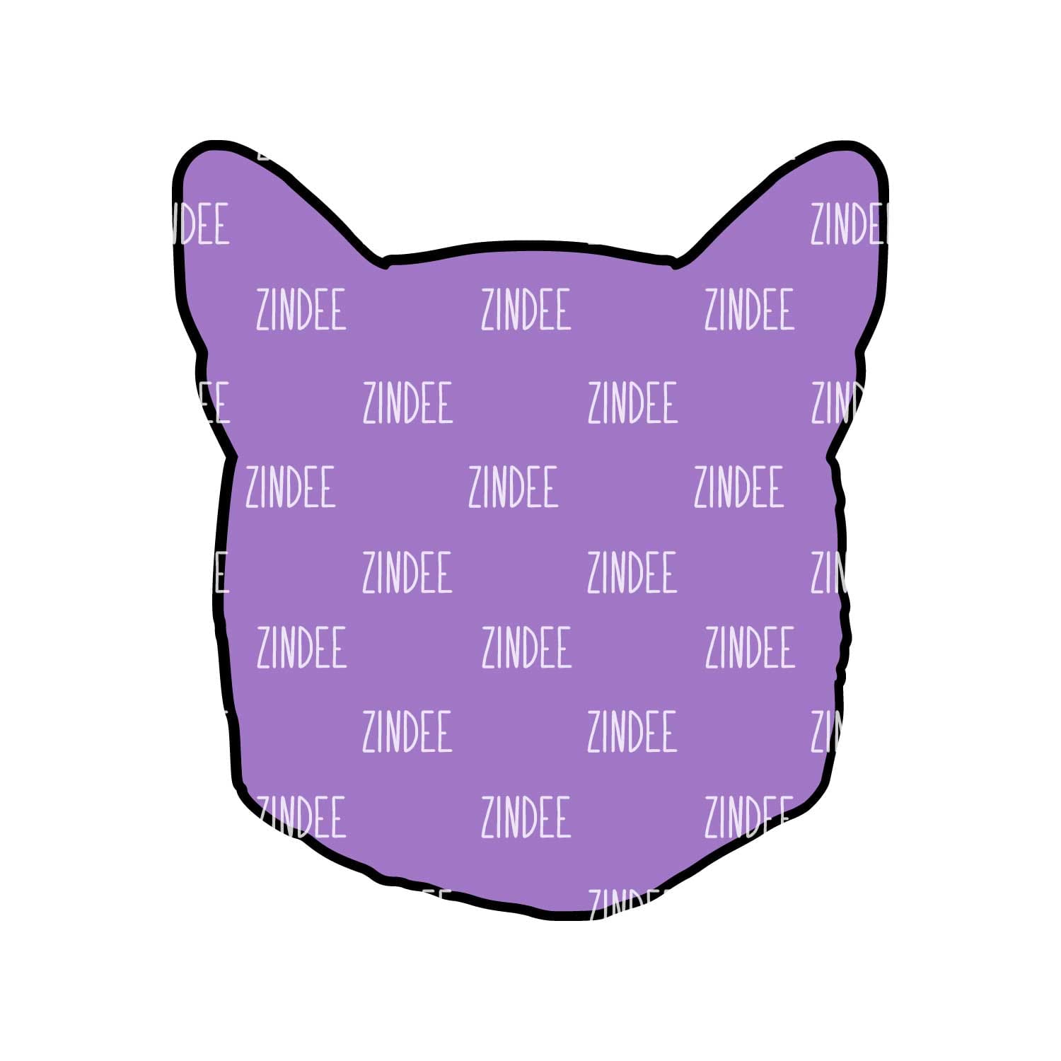 Alternative view of Shiba Inu Head acrylic blank (3 inch) (5 piece minimum)