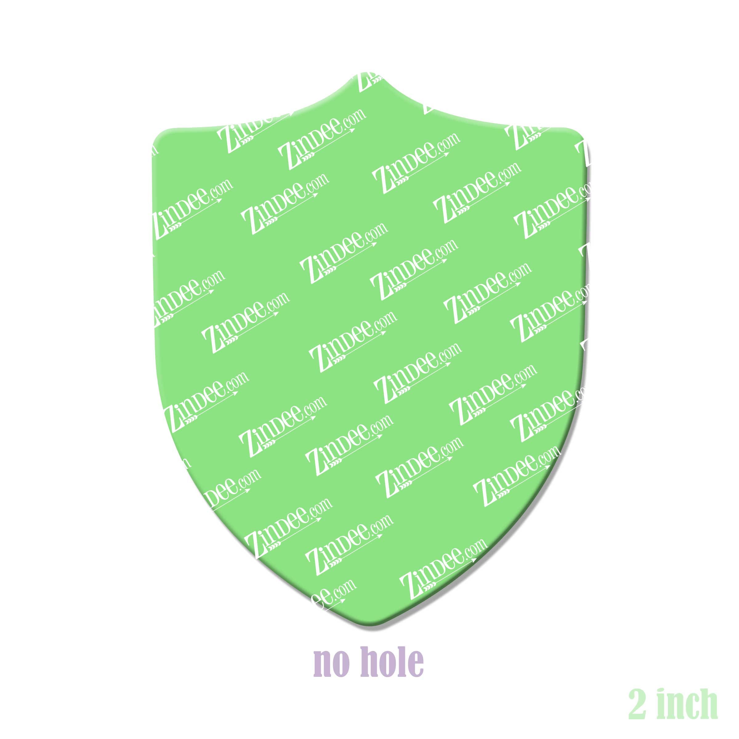 Alternative view of Shield Acrylic Blank- Sticker- UV DTF (2 inch) NO HOLE
