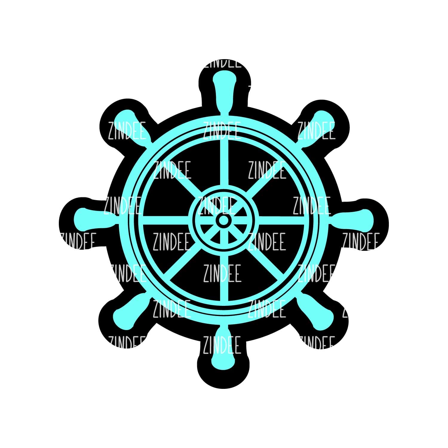 Ship Wheel Acrylic Blank- Sticker- UV DTF (2 inch) NO HOLE