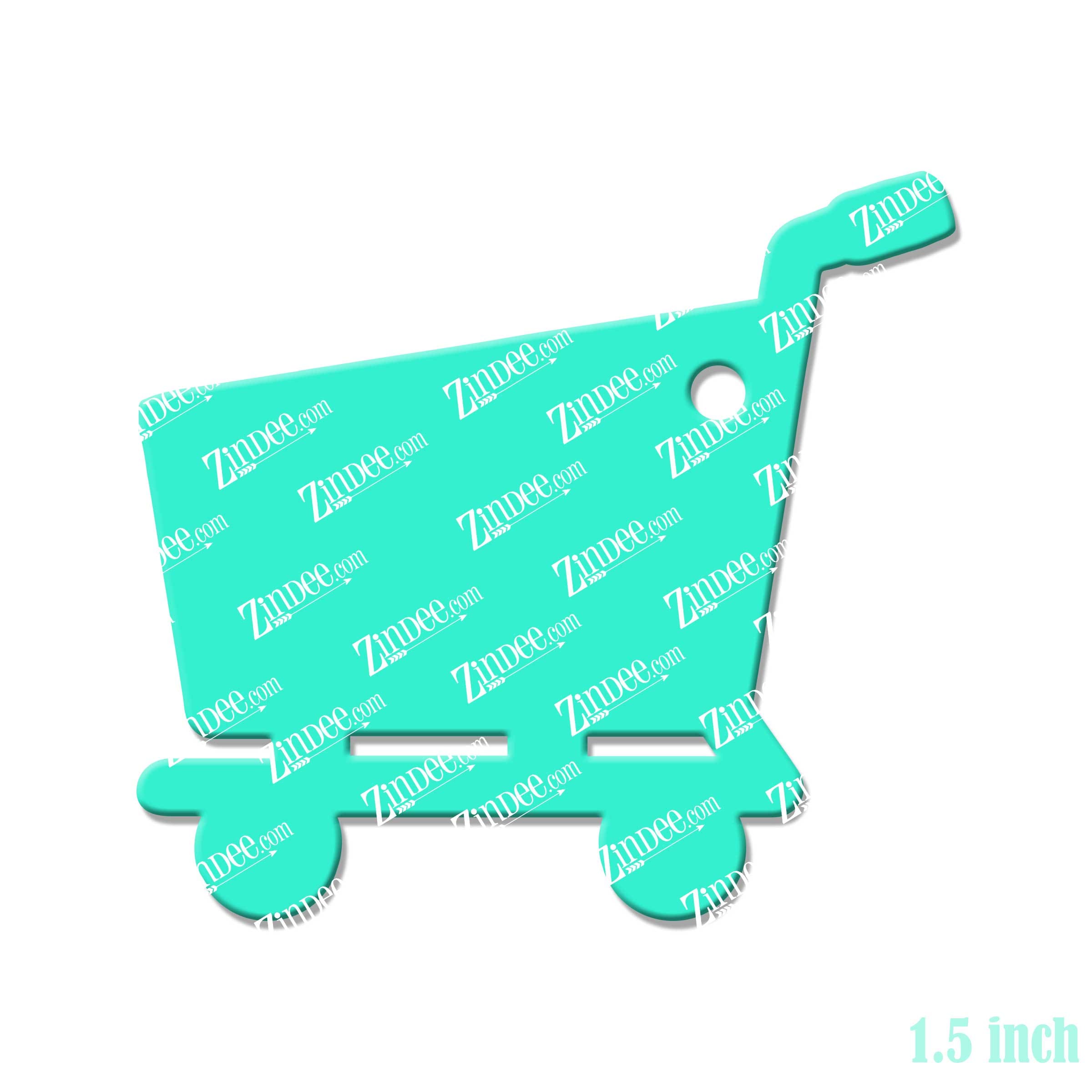 Shopping Cart Acrylic Blank- Sticker- UV DTF (1.5 inch) - Image 2