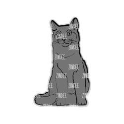Alternative view of Short Hair Cat acrylic blank (3 inch)