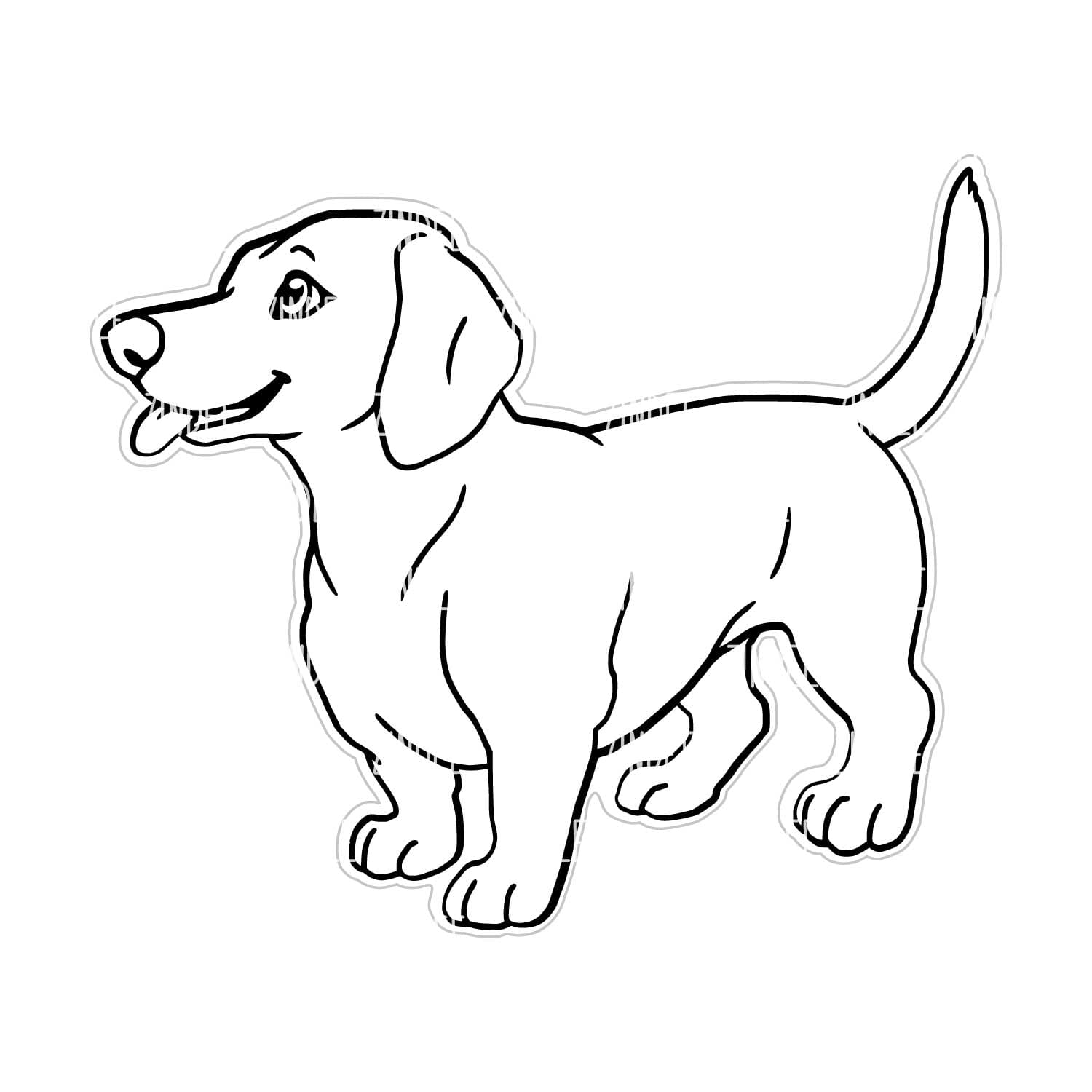 Alternative view of Short Hair Dachshund acrylic blank (3 inch)