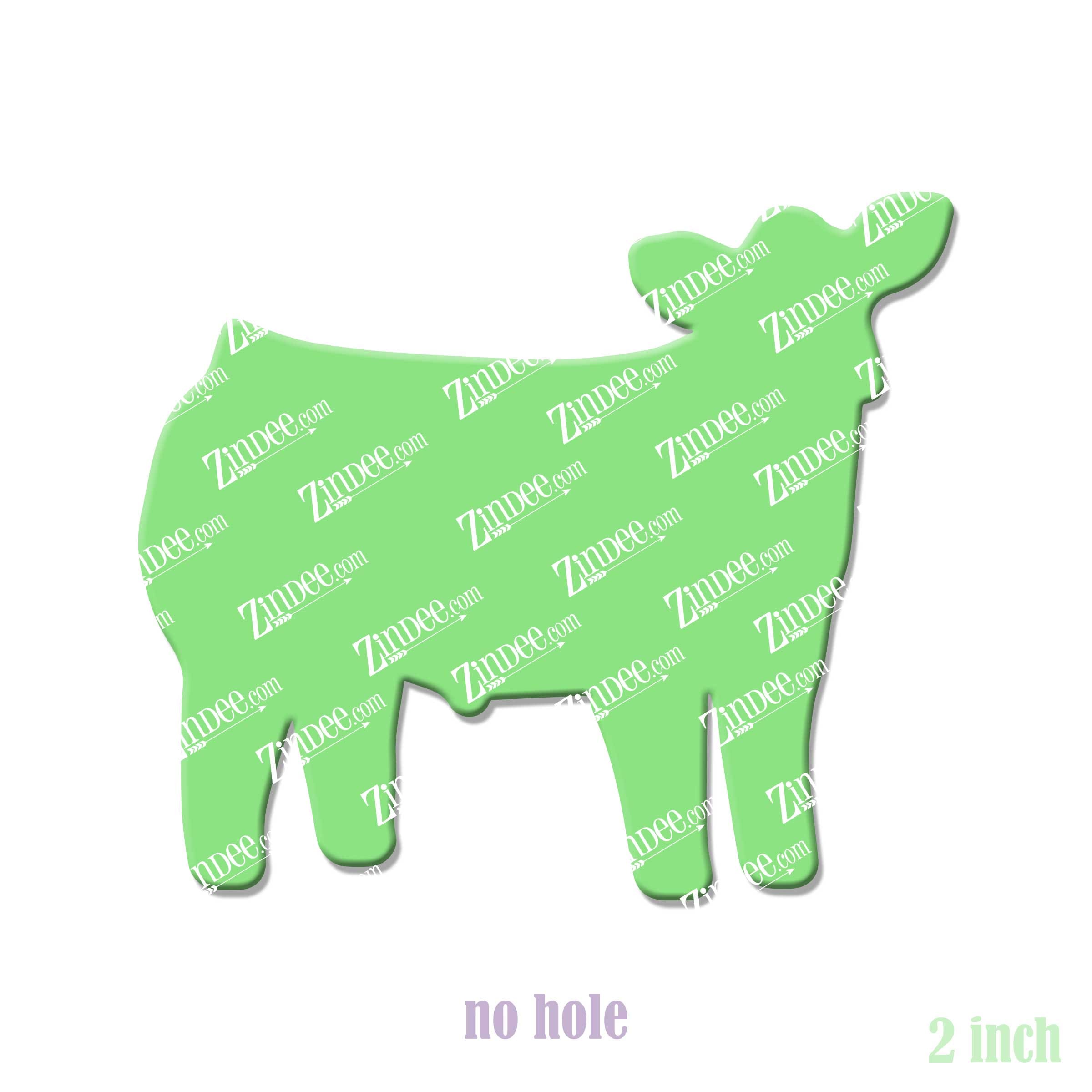 Show Calf Boy acrylic blank (2 inch) NO HOLE