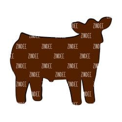 Show Calf Boy – Acrylic Badge Reel Blank (2") No Hole | Optional Sticker or UV DTF