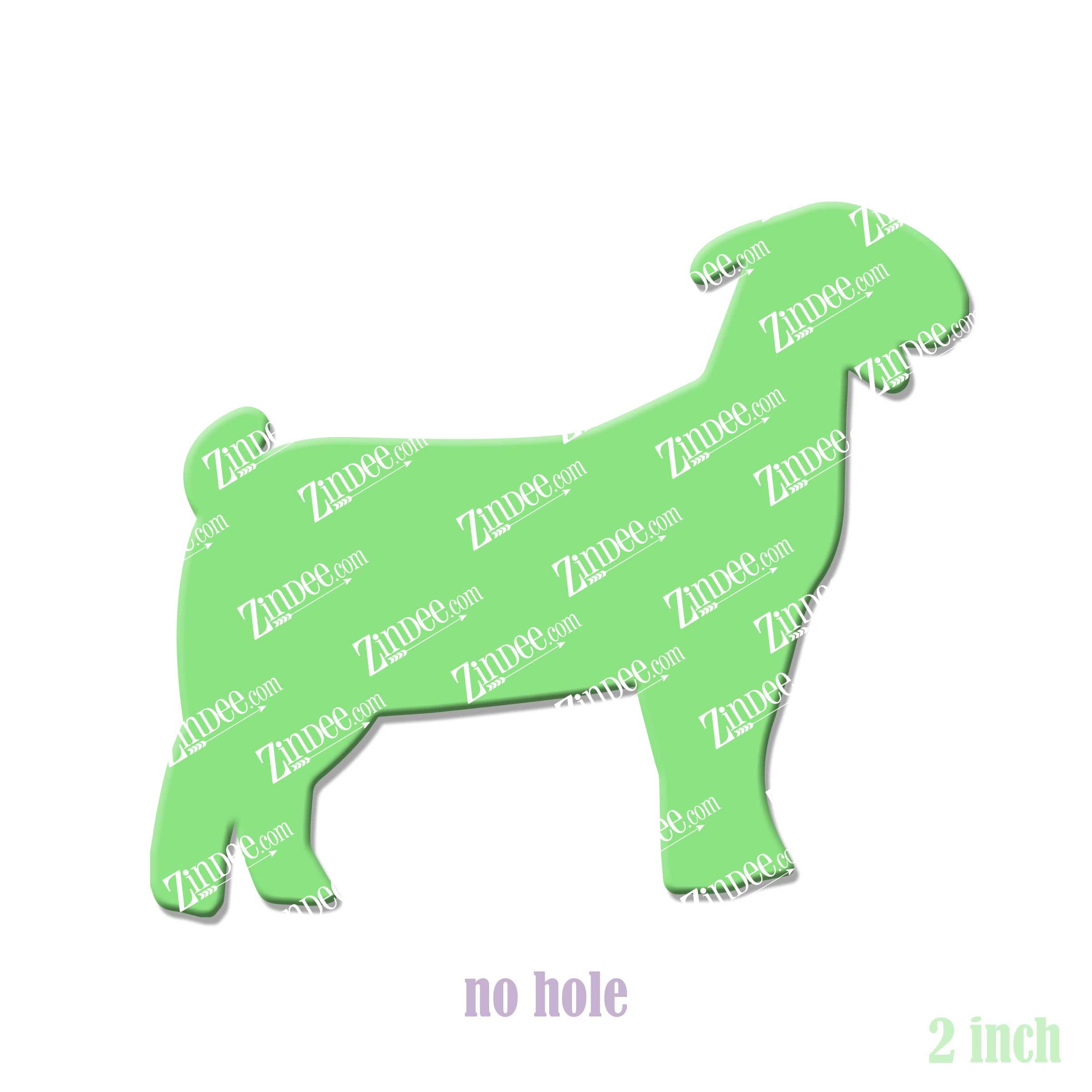 Show Goat acrylic blank (2 inch) NO HOLE (5 piece minimum)