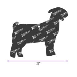 Alternative view of Show Goat – Acrylic Keychain Blank (3") | Optional Sticker or UV DTF
