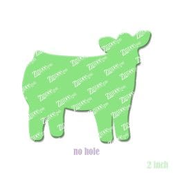 Alternative view of Show Heifer Girl – Acrylic Badge Reel Blank (2") No Hole | Optional Sticker or UV DTF
