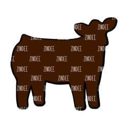 Show Heifer Girl – Acrylic Badge Reel Blank (2") No Hole | Optional Sticker or UV DTF
