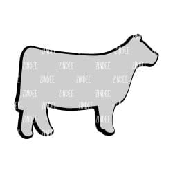 Show Heifer – Acrylic Badge Reel Blank (2") No Hole | Optional Sticker or UV DTF