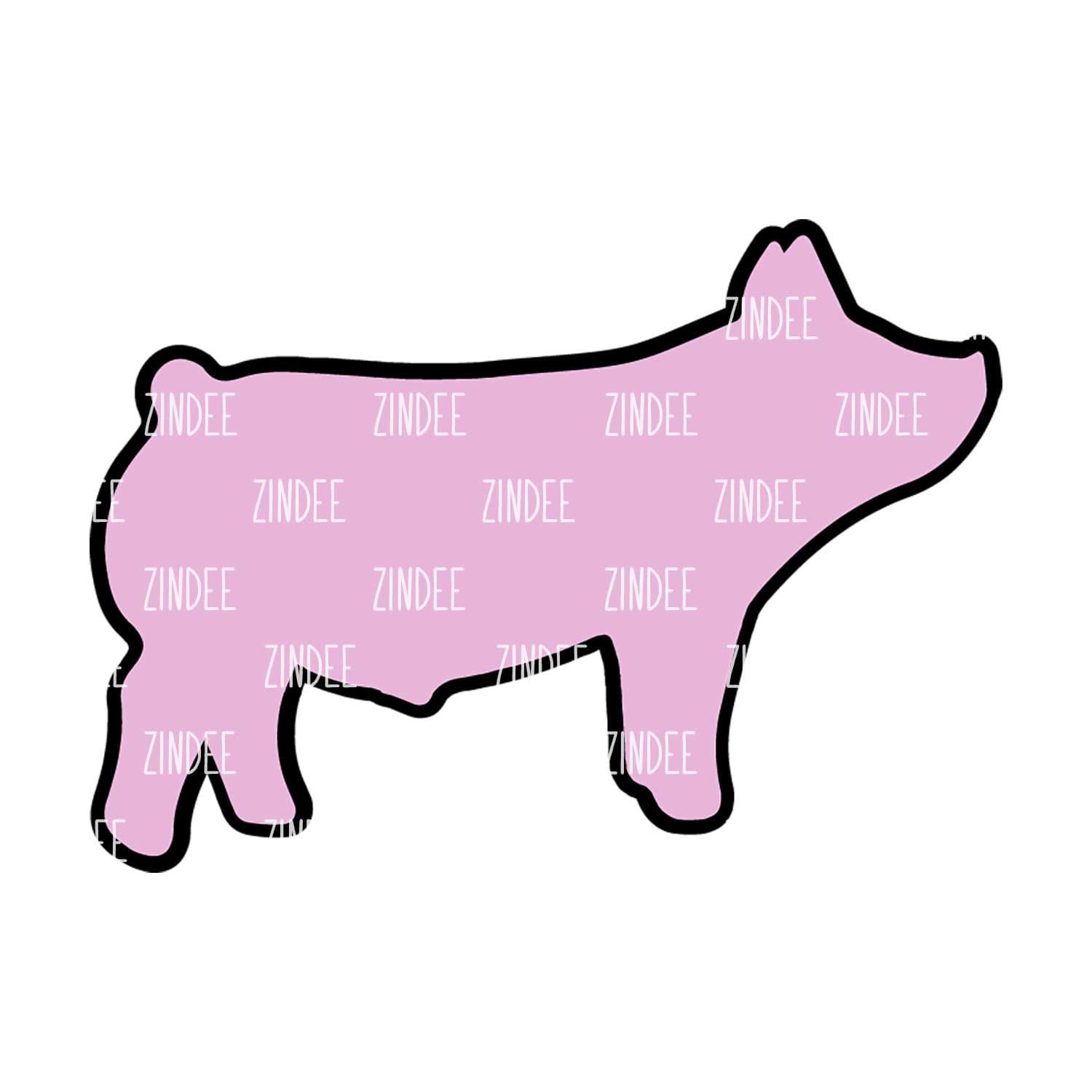 Show Pig Acrylic Blank- Sticker- UV DTF (2 inch) NO HOLE