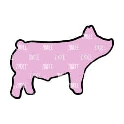 Show Pig Acrylic Blank- Sticker- UV DTF (1.5 inch)