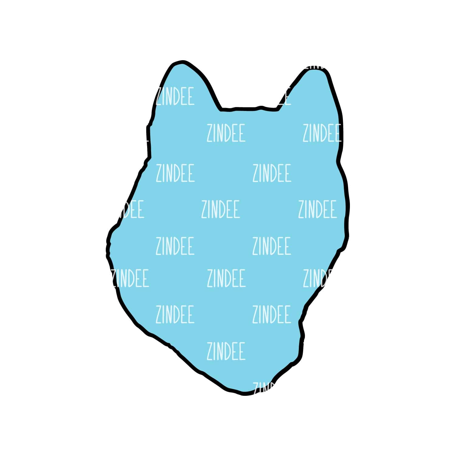 Alternative view of Siberian Husky Head acrylic blank (3 inch)