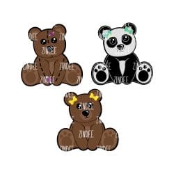 Sitting Bear Acrylic Blank- Sticker- UV DTF (1.5 inch)