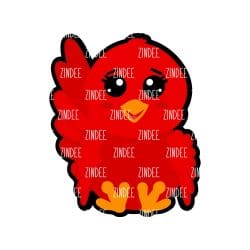 Sitting Bird – Acrylic Badge Reel Blank (2") No Hole | Optional Sticker or UV DTF