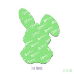 Alternative view of Sitting Bunny – Acrylic Badge Reel Blank (2") No Hole | Optional Sticker or UV DTF