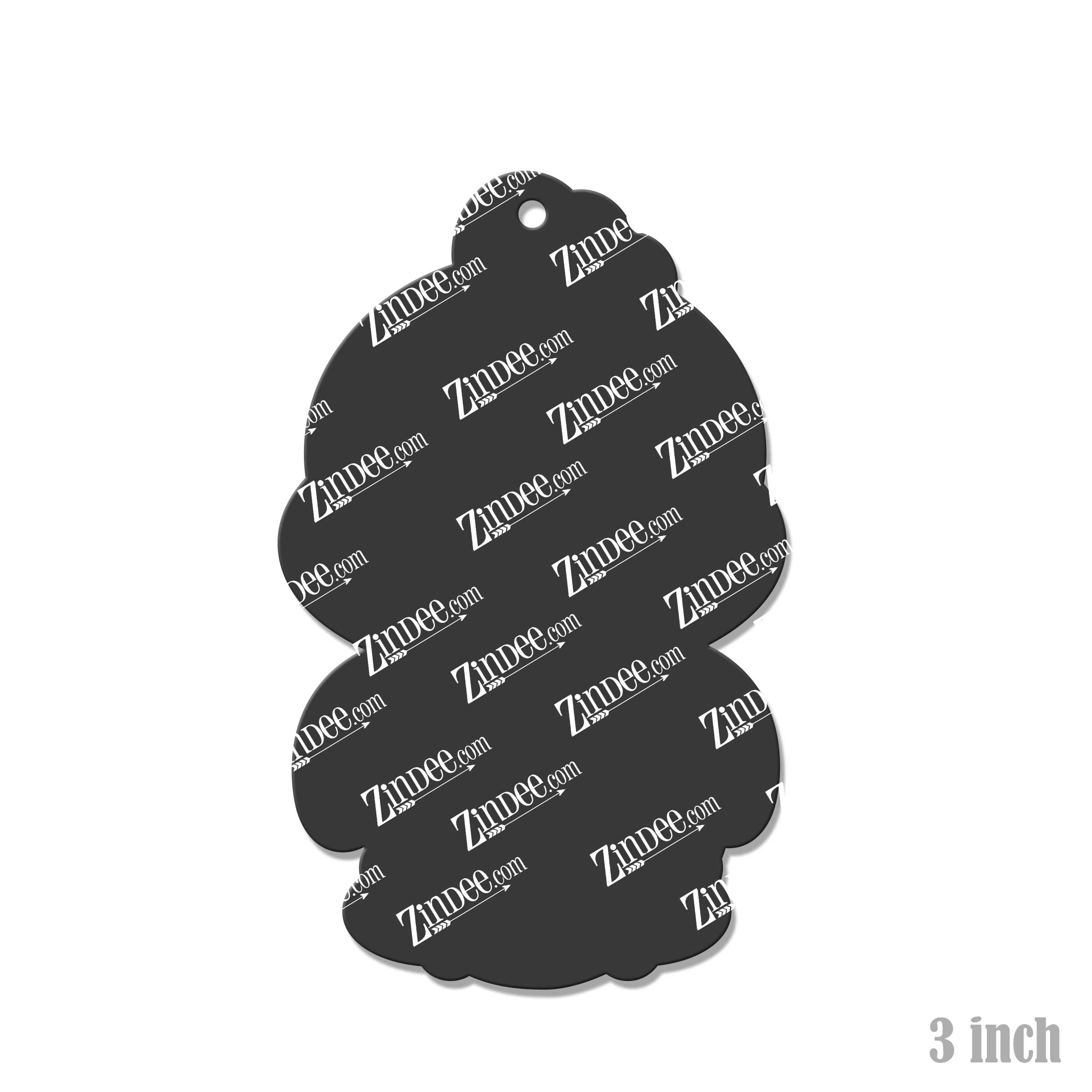 Alternative view of Sitting Chicken Acrylic Blank- Sticker- UV DTF (3 inch)