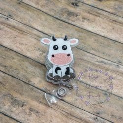 Sitting Cow – Acrylic Badge Reel Blank (2") No Hole | Optional Sticker or UV DTF - Image 6