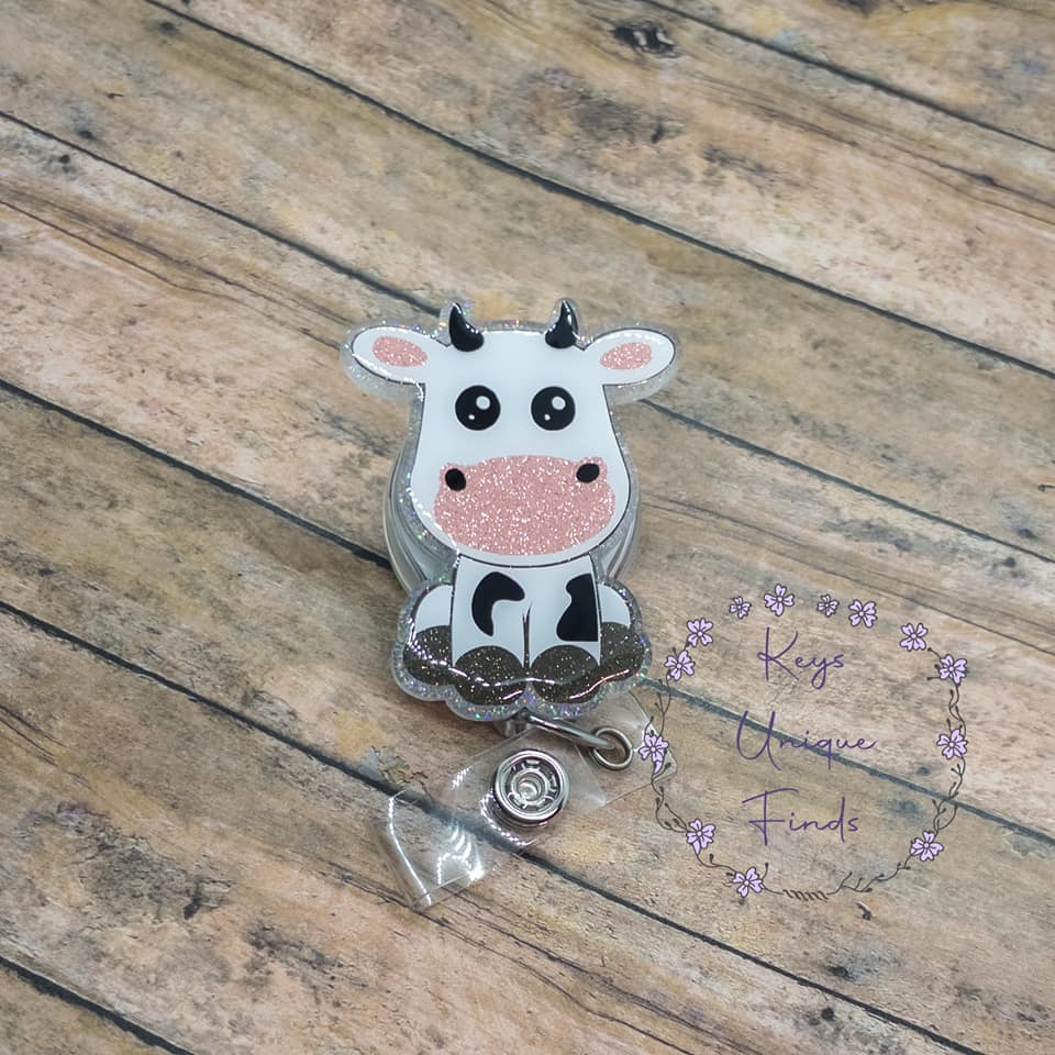Sitting Cow Acrylic Blank- Sticker- UV DTF (2 inch) NO HOLE - Image 6