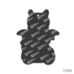 Alternative view of Sitting Dragon – Acrylic Keychain Blank (3") | Optional Sticker or UV DTF