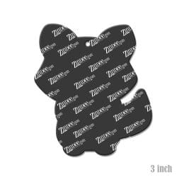 Alternative view of Sitting Fox Baby – Acrylic Keychain Blank (3") | Optional Sticker or UV DTF