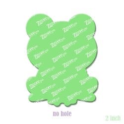 Alternative view of Sitting Frog – Acrylic Badge Reel Blank (2") No Hole | Optional Sticker or UV DTF
