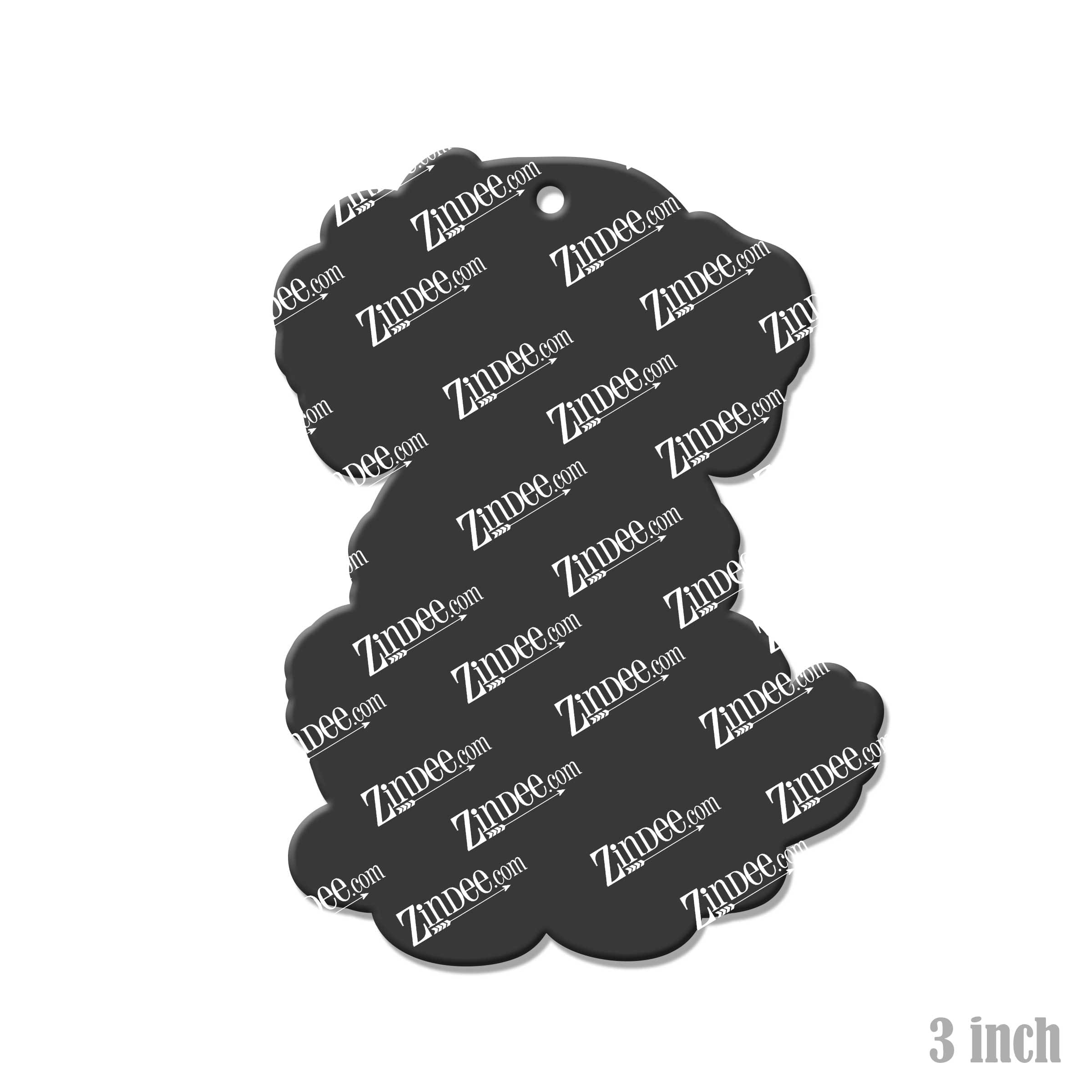 Sitting Golden Retriever Acrylic Blank- Sticker- UV DTF (3 inch) - Image 2