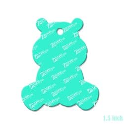 Alternative view of Sitting Hippo Acrylic Blank- Sticker- UV DTF (1.5 inch)