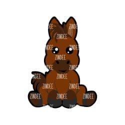 Sitting Horse Acrylic Blank- Sticker- UV DTF (2 inch) NO HOLE