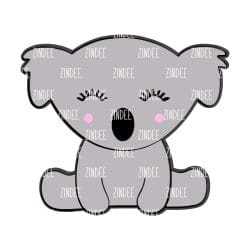Sitting Koala – Acrylic Keychain Blank (3") | Optional Sticker or UV DTF